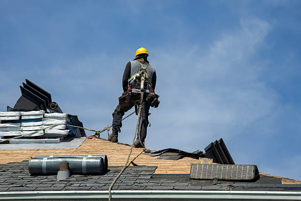 Professional Roofing technician working in Clio, IA